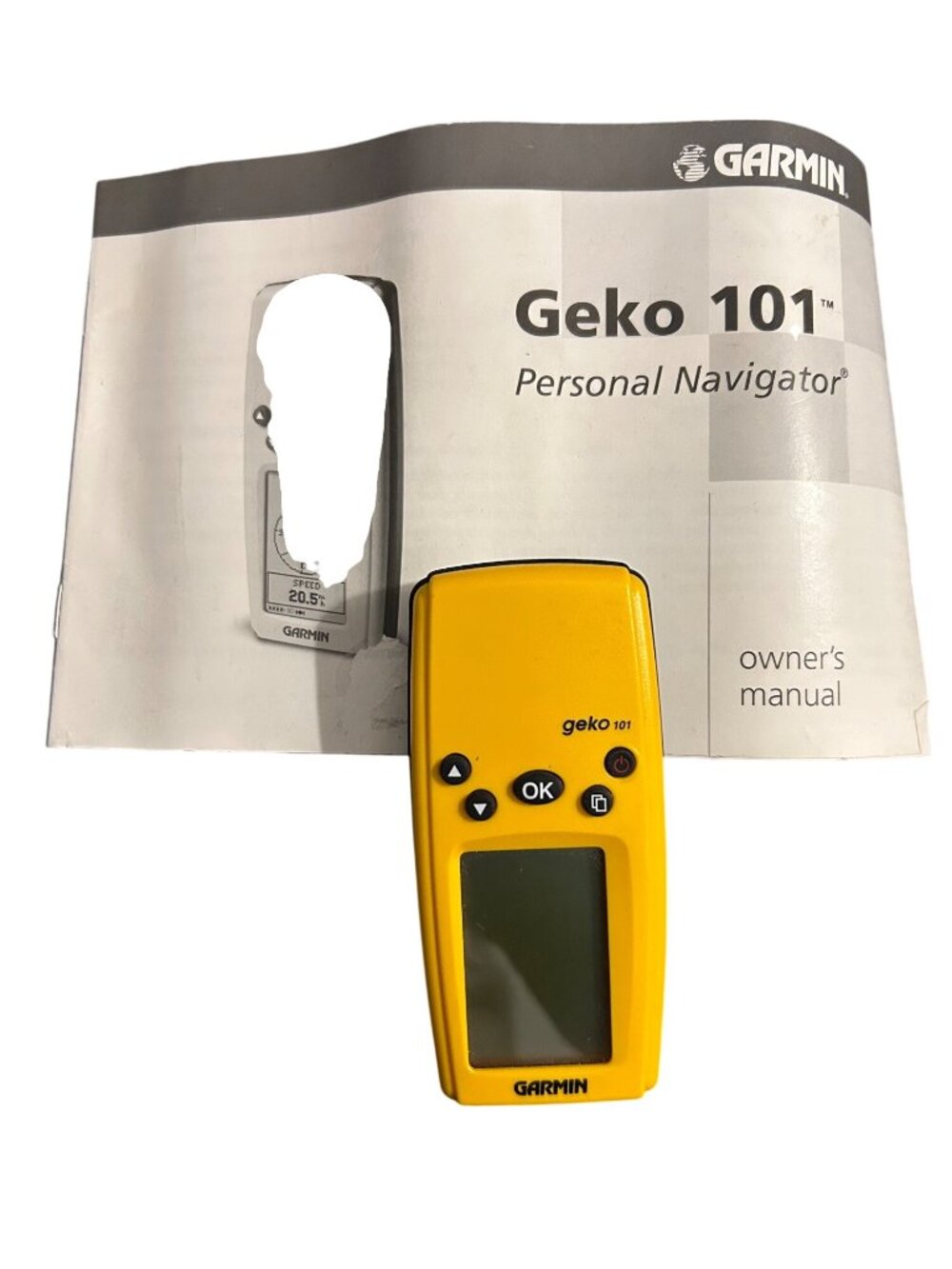 Garmin Geko 101 Yellow Handheld Personal Navigator GPS With Manual